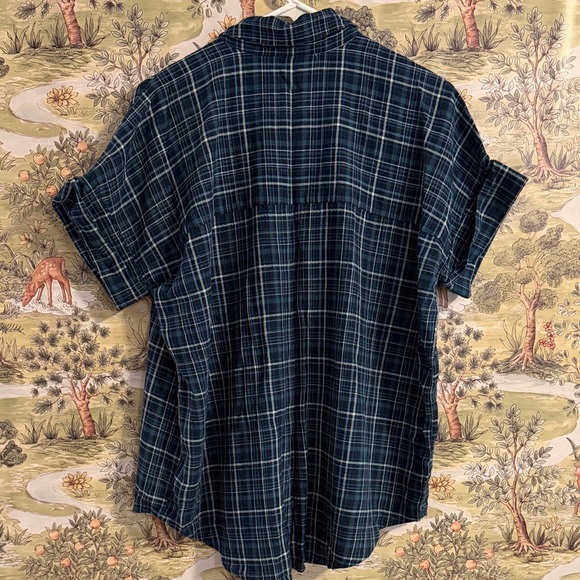 Madewell Navy Checkered Shirt - Picture 5 of 8